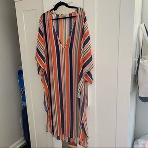 Striped Multicolor Men's Swim Cover-Up
